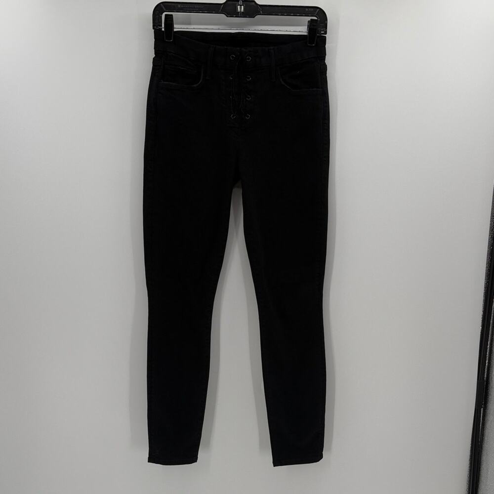 Mother Denim High Waisted Lace Up Looker Ankle Jeans - Not Guilty - 27